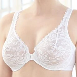 Glamorise Wonderwire Lace Front Close Bra - 9245 -Outlet Comfort Soft Cup Bra Store img020050