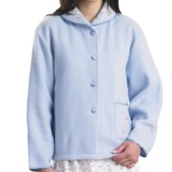Polar Fleece Buttoned Bedjacket - BJ44601 -Outlet Comfort Soft Cup Bra Store img025264