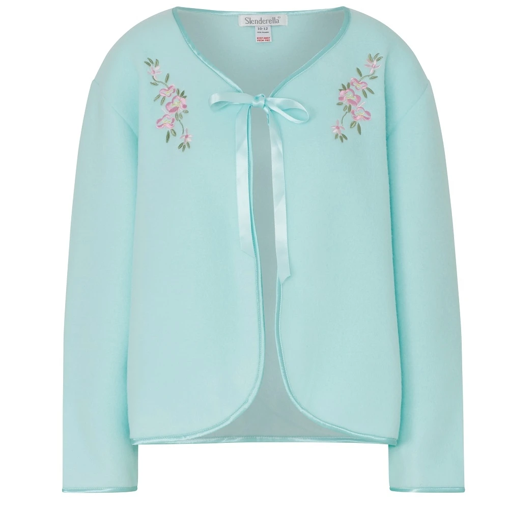 Ribbon Tie Polar Fleece Bedjacket - BJ44600 2 Ribbon Tie Polar Fleece Bedjacket - BJ44600 - Image 2