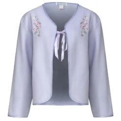 Ribbon Tie Polar Fleece Bedjacket - BJ44600 9 Ribbon Tie Polar Fleece Bedjacket - BJ44600 -Outlet Comfort Soft Cup Bra Store img026542