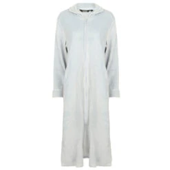 Elegant Zip Opening Velour Cosy Housecoat - GL2791
