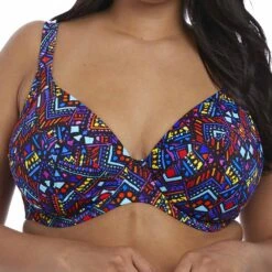 Aztec Underwired Plunge Bikini Top - ES7122