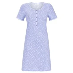 Daisy Buttoned Top Short Sleeve Cotton Nightdress - 9211030