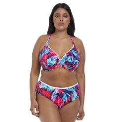 Paradise Palm Underwired Plunge Multiway Bikini Top - ES7142 -Outlet Comfort Soft Cup Bra Store img028406