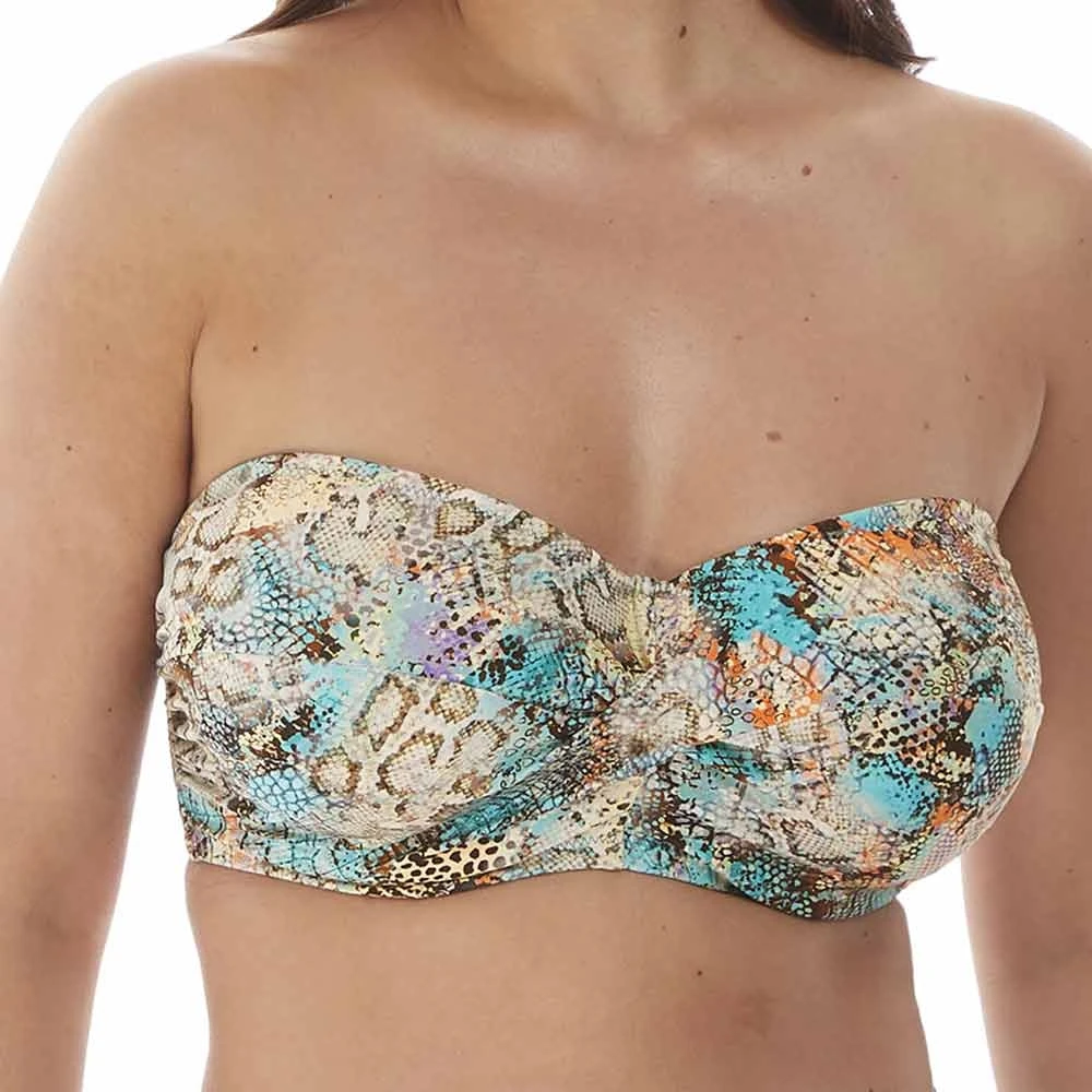 Manila Underwired Scarf Tie Bandeau Bikini Top - FS6772 2 Manila Underwired Scarf Tie Bandeau Bikini Top - FS6772 - Image 2