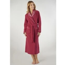 Elegant Embroidered Boucle Fleece Wrap Housecoat - HC2328 11 Elegant Embroidered Boucle Fleece Wrap Housecoat - HC2328 -Outlet Comfort Soft Cup Bra Store img033337