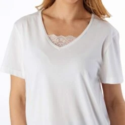 Modern Floral Short Sleeve Woven Pyjama Set - PJ55213 -Outlet Comfort Soft Cup Bra Store img034044