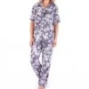 Bold Floral Short Sleeve Button Through Pyjama Set - GL66703