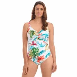 Kiawah Island Twist Front Adjustable Leg Underwired Swimsuit - FS501231 -Outlet Comfort Soft Cup Bra Store img035001