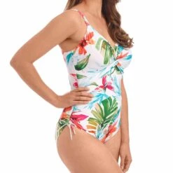 Kiawah Island Twist Front Adjustable Leg Underwired Swimsuit - FS501231 -Outlet Comfort Soft Cup Bra Store img035003