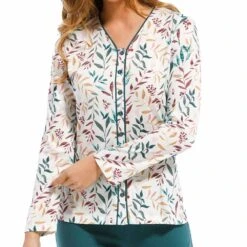 Autumn Leaves Long Sleeve Pyjama Set - 25212-368-6 -Outlet Comfort Soft Cup Bra Store img035322