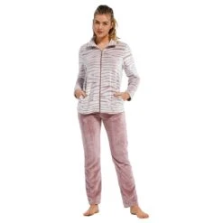Tiger Stripes Zip Opening Pyjama Loungewear Set - 80212-107-8 -Outlet Comfort Soft Cup Bra Store img035382