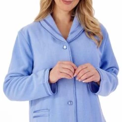 Cosy Fleece Buttoned Bedjacket - BJ6320 -Outlet Comfort Soft Cup Bra Store img035408