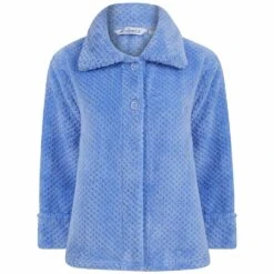 Luxury Waffle Fleece Button Opening Bedjacket - BJ4325
