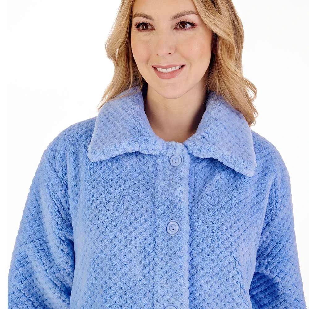 Luxury Waffle Fleece Button Through Housecoat - HC4327 3 Luxury Waffle Fleece Button Through Housecoat - HC4327 - Image 3