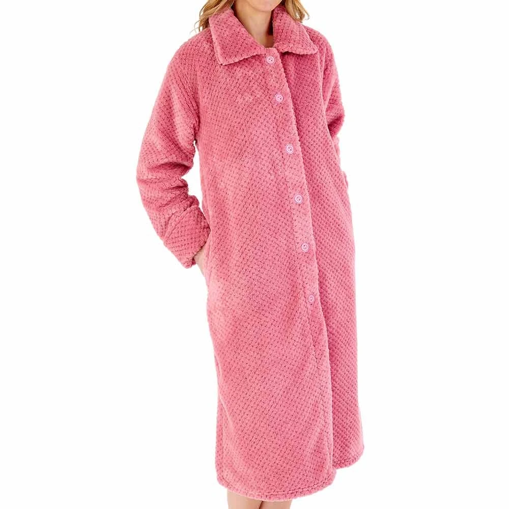 Luxury Waffle Fleece Button Through Housecoat - HC4327 4 Luxury Waffle Fleece Button Through Housecoat - HC4327 - Image 4