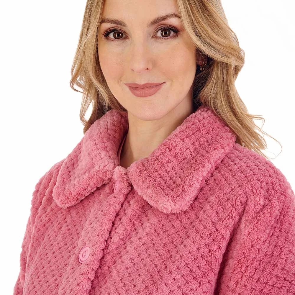 Luxury Waffle Fleece Button Through Housecoat - HC4327 5 Luxury Waffle Fleece Button Through Housecoat - HC4327 - Image 5