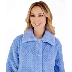 Longer Length Luxury Waffle Fleece Button Through Housecoat - HC4328 10 Longer Length Luxury Waffle Fleece Button Through Housecoat - HC4328 -Outlet Comfort Soft Cup Bra Store img035470
