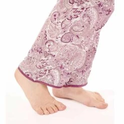 Paisley Print Long Sleeve Buttoned Woven Pyjamas - PJ88228 -Outlet Comfort Soft Cup Bra Store img035964