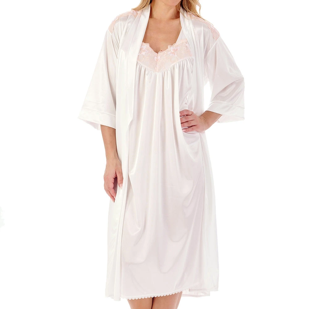 Slippy V-neck Sleeveless 44 Inch Nightdress - ND55402 3 Slippy V-neck Sleeveless 44 Inch Nightdress - ND55402 - Image 3
