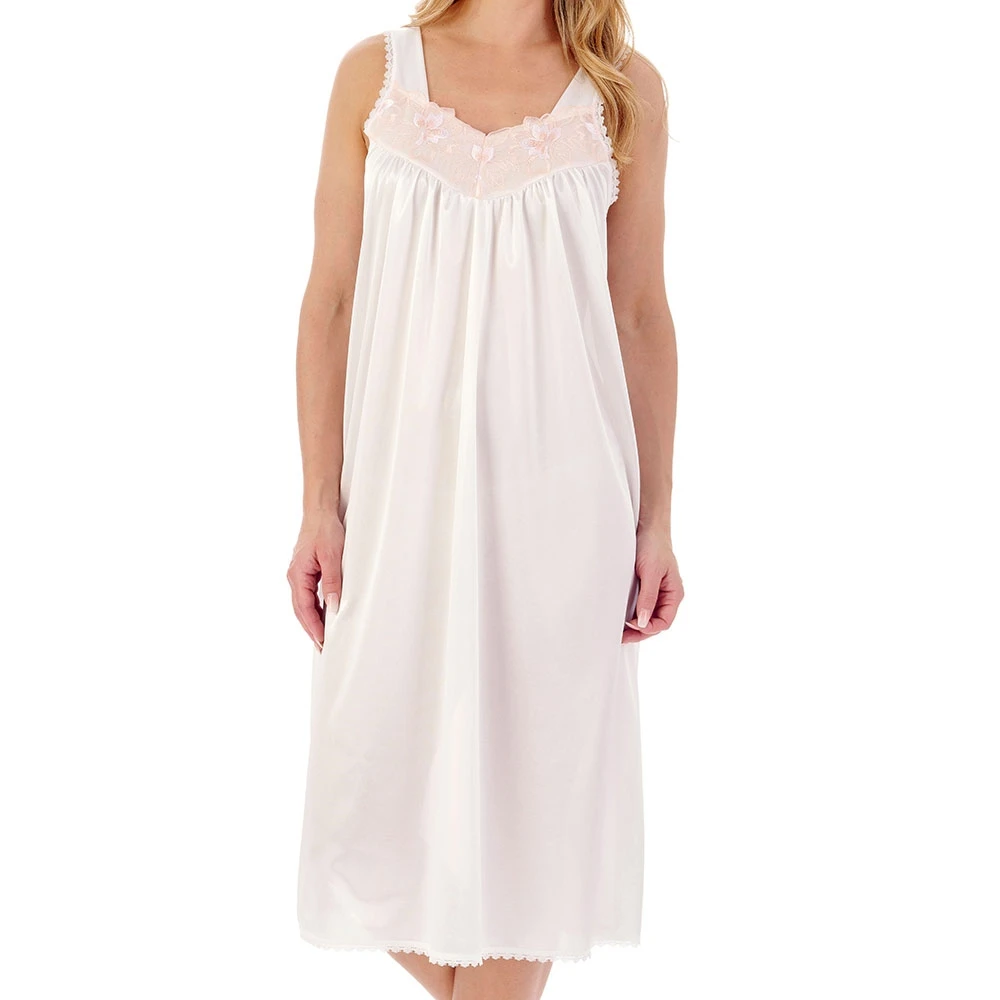 Slippy V-neck Sleeveless 44 Inch Nightdress - ND55402 1 Slippy V-neck Sleeveless 44 Inch Nightdress - ND55402