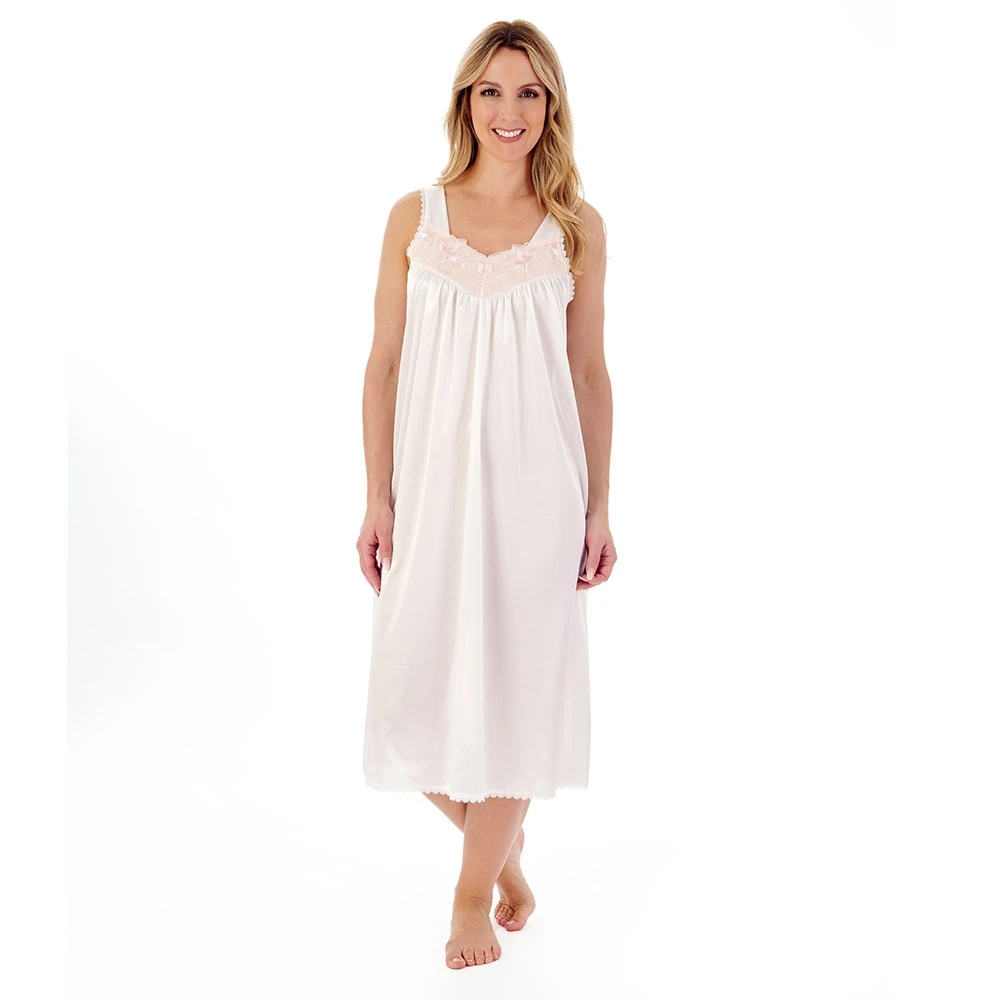 Slippy V-neck Sleeveless 44 Inch Nightdress - ND55402 2 Slippy V-neck Sleeveless 44 Inch Nightdress - ND55402 - Image 2