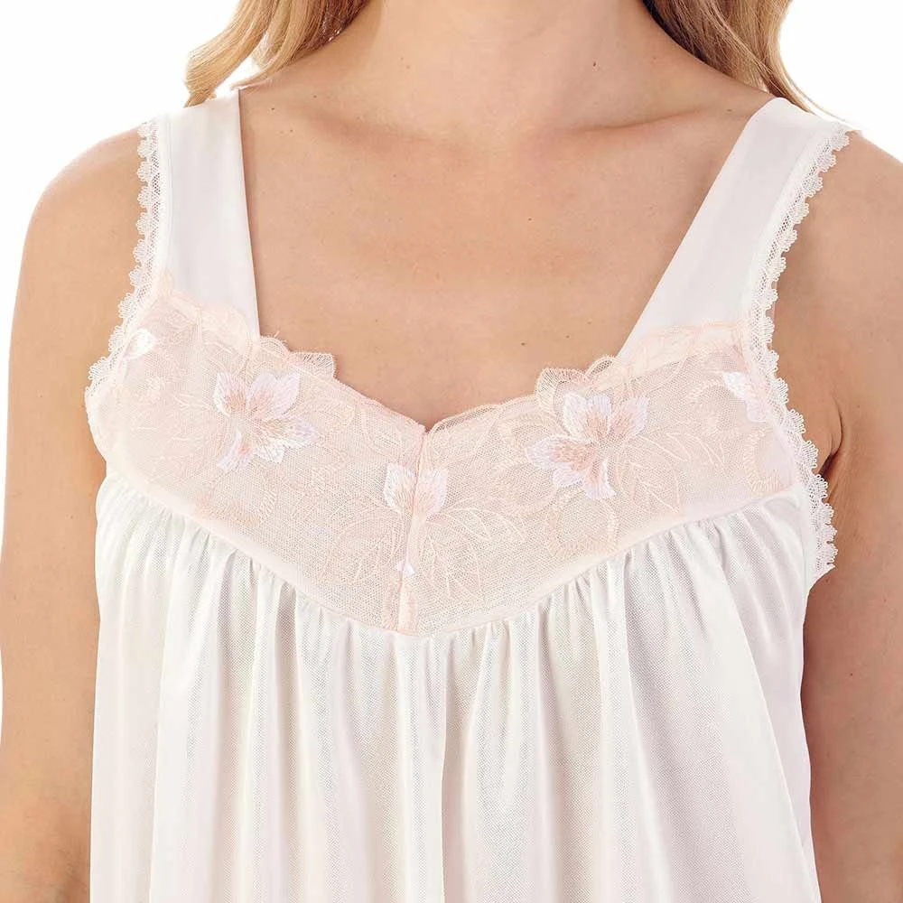 Slippy V-neck Sleeveless 44 Inch Nightdress - ND55402 4 Slippy V-neck Sleeveless 44 Inch Nightdress - ND55402 - Image 4