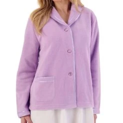 Cosy Fleece Buttoned Bedjacket - BJ6320 -Outlet Comfort Soft Cup Bra Store img037227