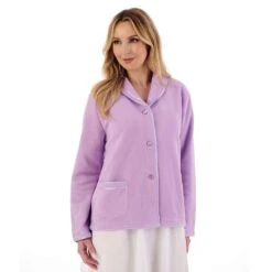 Cosy Fleece Buttoned Bedjacket - BJ6320 -Outlet Comfort Soft Cup Bra Store img037228