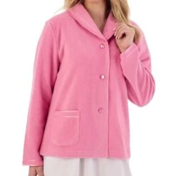 Cosy Fleece Buttoned Bedjacket - BJ6320 -Outlet Comfort Soft Cup Bra Store img037229