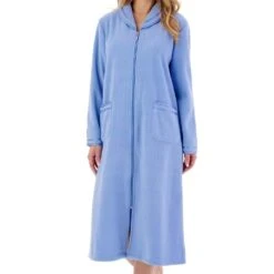 Zip Front Fleecy Housecoat - HC6322 -Outlet Comfort Soft Cup Bra Store img037245