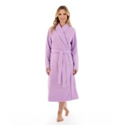 Wrap Front Fleecy Housecoat - HC6323 9 Wrap Front Fleecy Housecoat - HC6323 -Outlet Comfort Soft Cup Bra Store img037253
