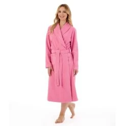 Wrap Front Fleecy Housecoat - HC6323 11 Wrap Front Fleecy Housecoat - HC6323 -Outlet Comfort Soft Cup Bra Store img037255