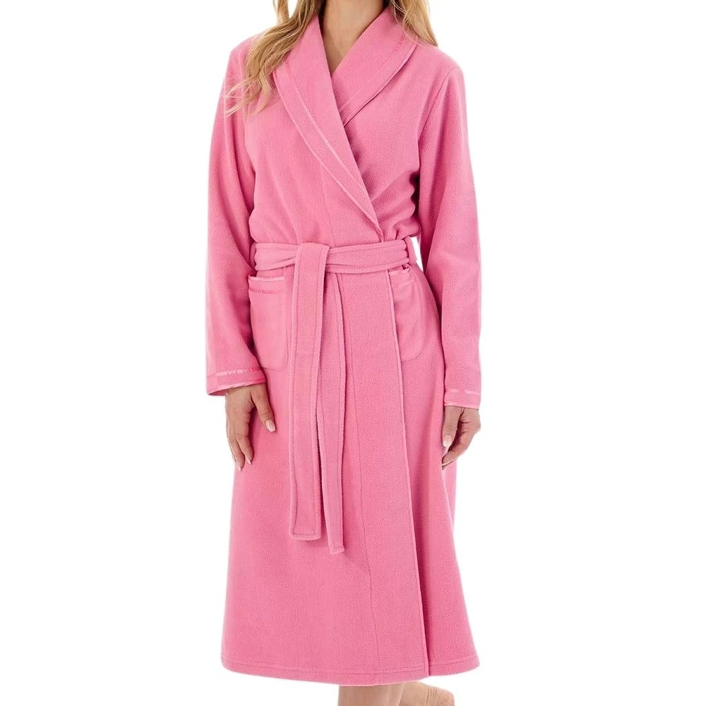 Wrap Front Fleecy Housecoat - HC6323 5 Wrap Front Fleecy Housecoat - HC6323 - Image 5