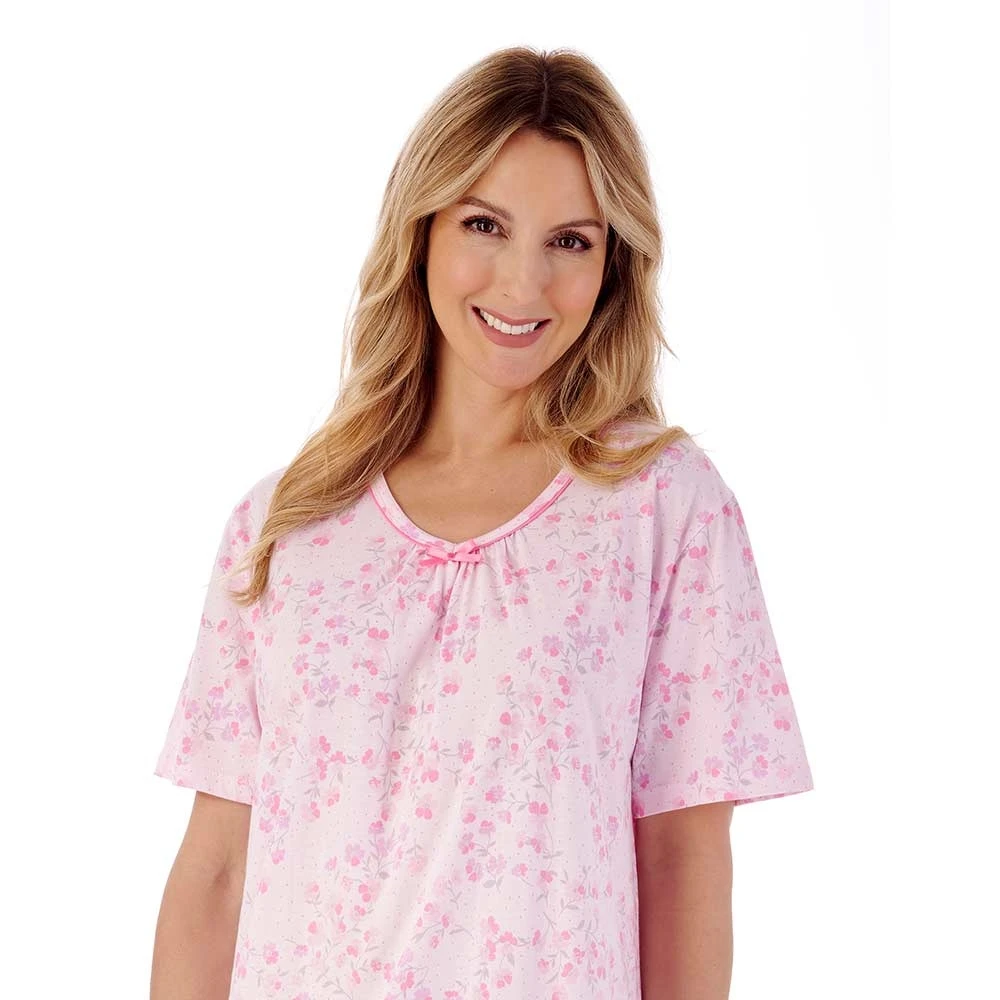 Pansy Short Sleeve 38 Inch Cotton Nightdress - ND01100 6 Pansy Short Sleeve 38 Inch Cotton Nightdress - ND01100 - Image 6