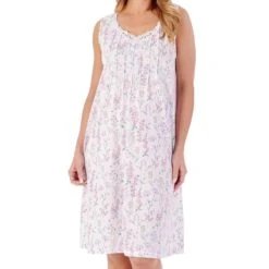 Field Flowers Build Up Shoulders 40 Inch Nightdress - ND01111