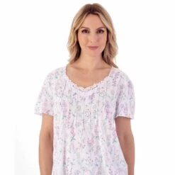 Field Flowers Short Sleeve Shaped Neck Pyjamas - PJ01114 -Outlet Comfort Soft Cup Bra Store img037576