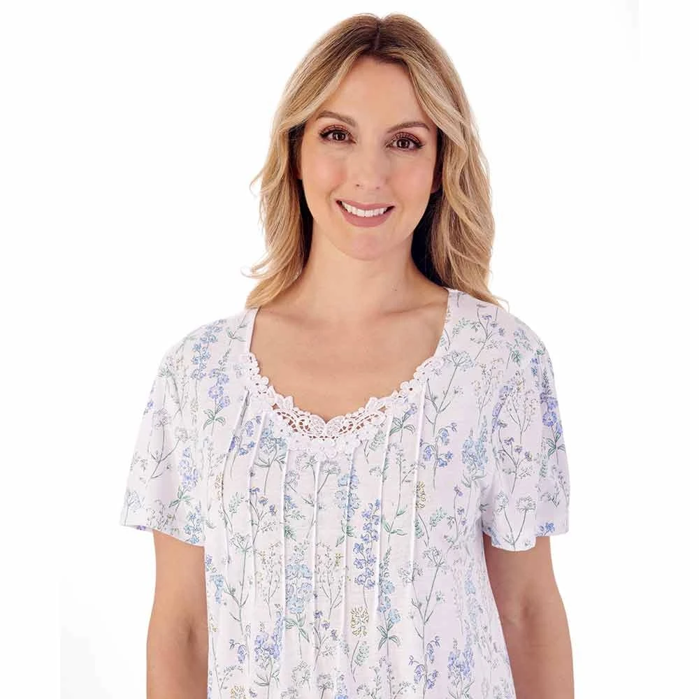 Field Flowers Short Sleeve 42 Inch Nightdress - ND01113 3 Field Flowers Short Sleeve 42 Inch Nightdress - ND01113 - Image 3