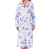 Floral Mock Quilt Cotton Rich Zip Housecoat - HC01317