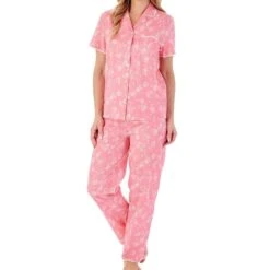 Cow Parsley Short Sleeve Tailored Cotton Pyjamas - PJ01213