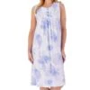 Large Floral Sleeveless 40 Inch Cotton Nightdress - ND01131