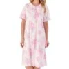 Large Floral Short Sleeve 42 Inch Cotton Nightdress - ND01132