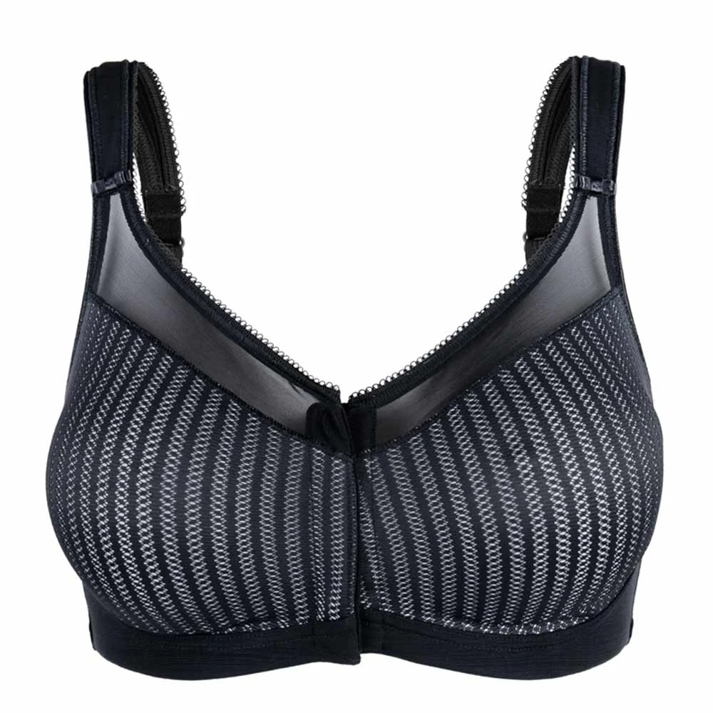 Berlei Beauty Stripe Non Wired Front Fastening Minimiser Bra - B547 1 Berlei Beauty Stripe Non Wired Front Fastening Minimiser Bra - B547