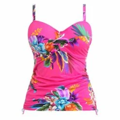 Halkidiki Twist Front Underwired Tankini Top - FS501954 -Outlet Comfort Soft Cup Bra Store img037976