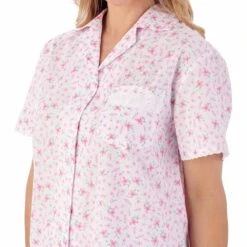 Periwinkle Short Sleeve Buttoned Pyjama Set - PJ01209 -Outlet Comfort Soft Cup Bra Store img038329