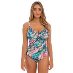 Langkawi Underwired Adjustable Leg Twist Front Swimsuit - FS501731 -Outlet Comfort Soft Cup Bra Store img038485