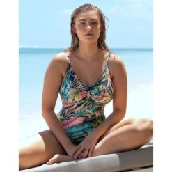 Langkawi Underwired Adjustable Leg Twist Front Swimsuit - FS501731 -Outlet Comfort Soft Cup Bra Store img038488