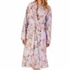 Floral Print Luxury Bamboo 46 Inch Wrap Housecoat - HC02350