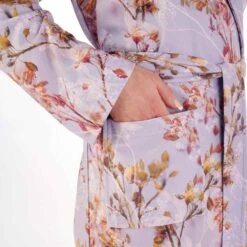 Floral Print Luxury Bamboo 46 Inch Wrap Housecoat - HC02350 -Outlet Comfort Soft Cup Bra Store img040131