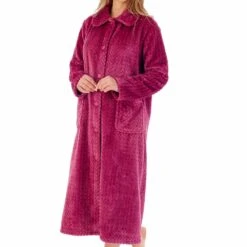 Zig-Zag Fleece Button Opening 46 Inch Housecoat - HC02316 10 Zig-Zag Fleece Button Opening 46 Inch Housecoat - HC02316 -Outlet Comfort Soft Cup Bra Store img040185